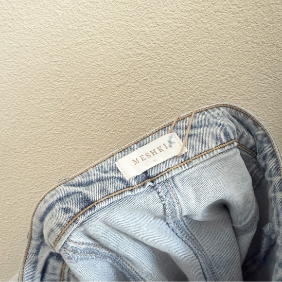 Meshki Tiani Buttoned Denim Mini Dress in Light Blue Size Medium - Picture 8 of 8